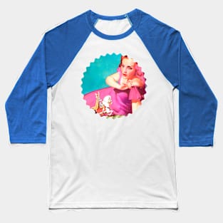 Fantasy Giant Girl Horse Baseball T-Shirt